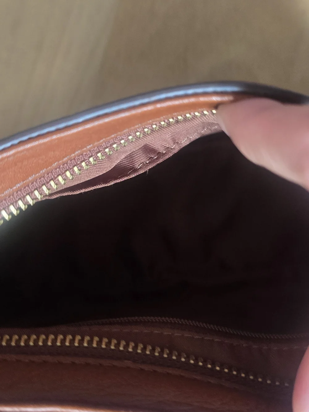 Fossil Harper Small Brown Leather Flap Crossbody Saddle Bag Purse with Key - Picture 10 of 13
